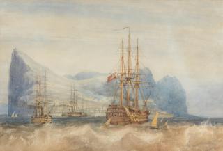 Andrew Nicholl RHA - Ships off Gibraltar