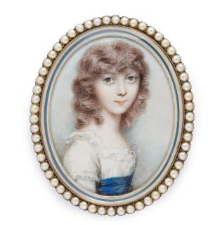 Andrew Plimer - Portrait Of A Young Girl, Circa 1795