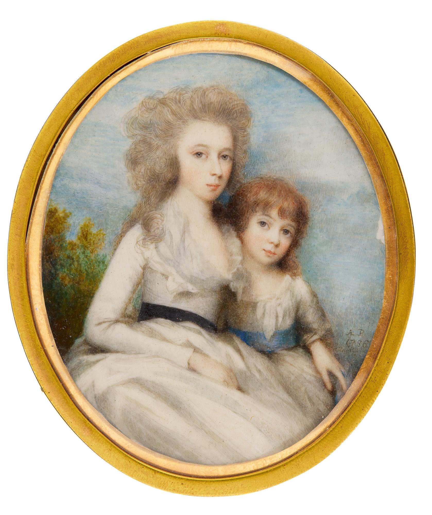 Andrew Plimer - Portrait Of Lady Mary Scott (1769-1823) And Her Sister Lady Harriett Scott (1780-1833)