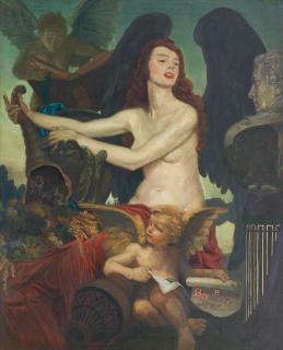 Andrew Reid - Classical Scene with Angel and Cherubs