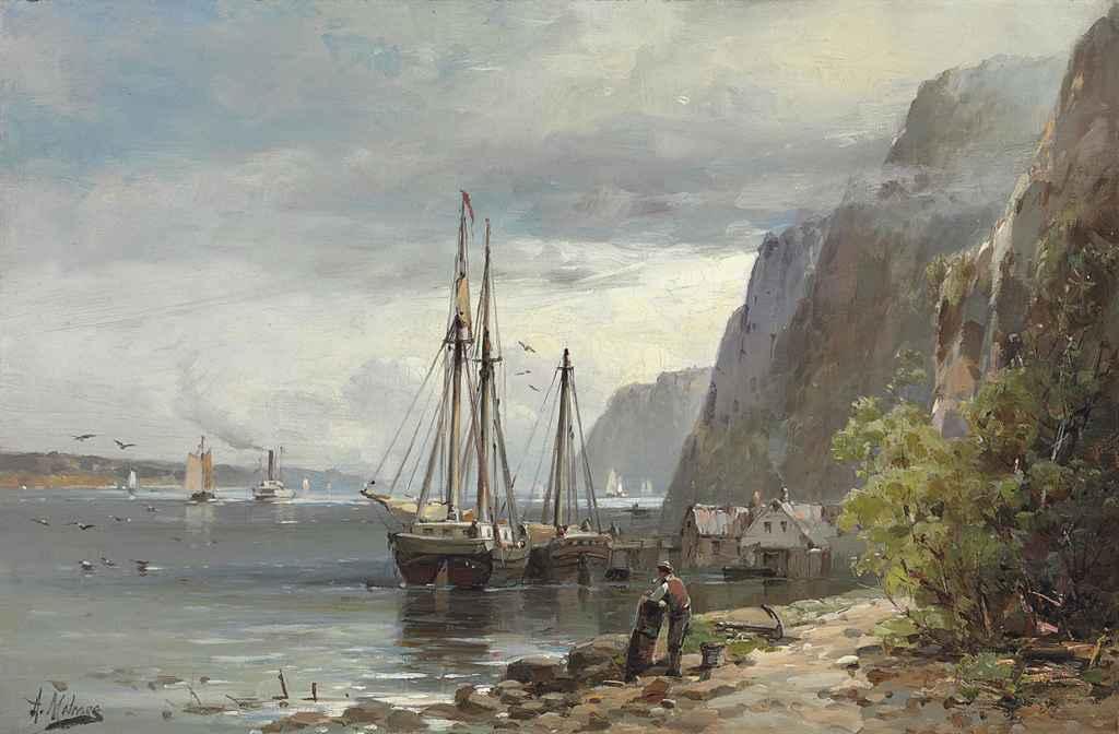 Andrew W. Melrose - View of Palisades on the Hudson