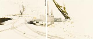 Andrew Wyeth - Race Bridge Study; two sheets