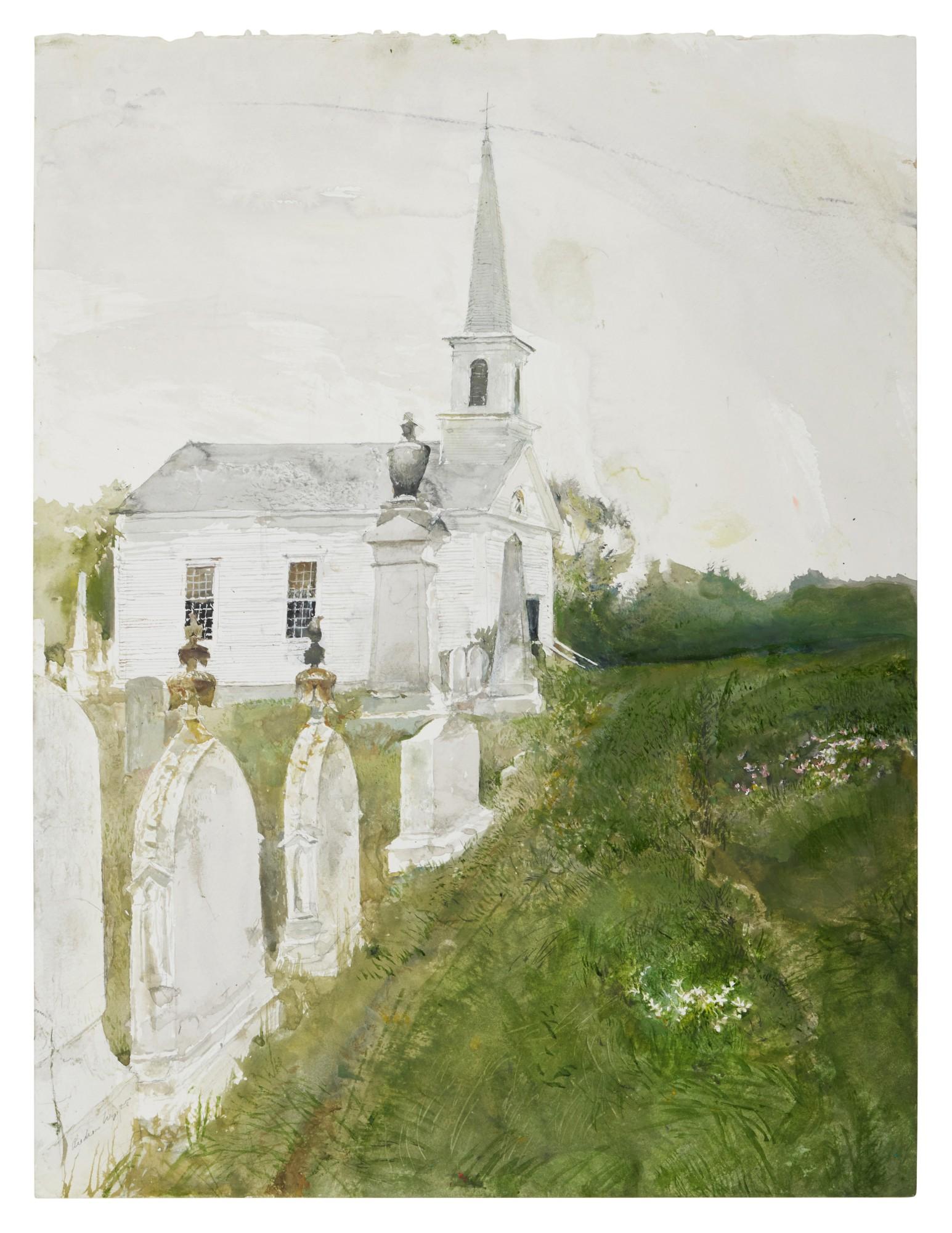 Andrew Wyeth - Ridge Church (Study for Shellback)