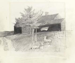 Andrew Wyeth - Spring Lambs-- A Study