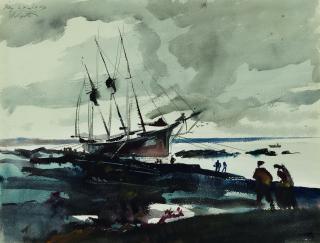 Andrew Wyeth - Three Master Aground