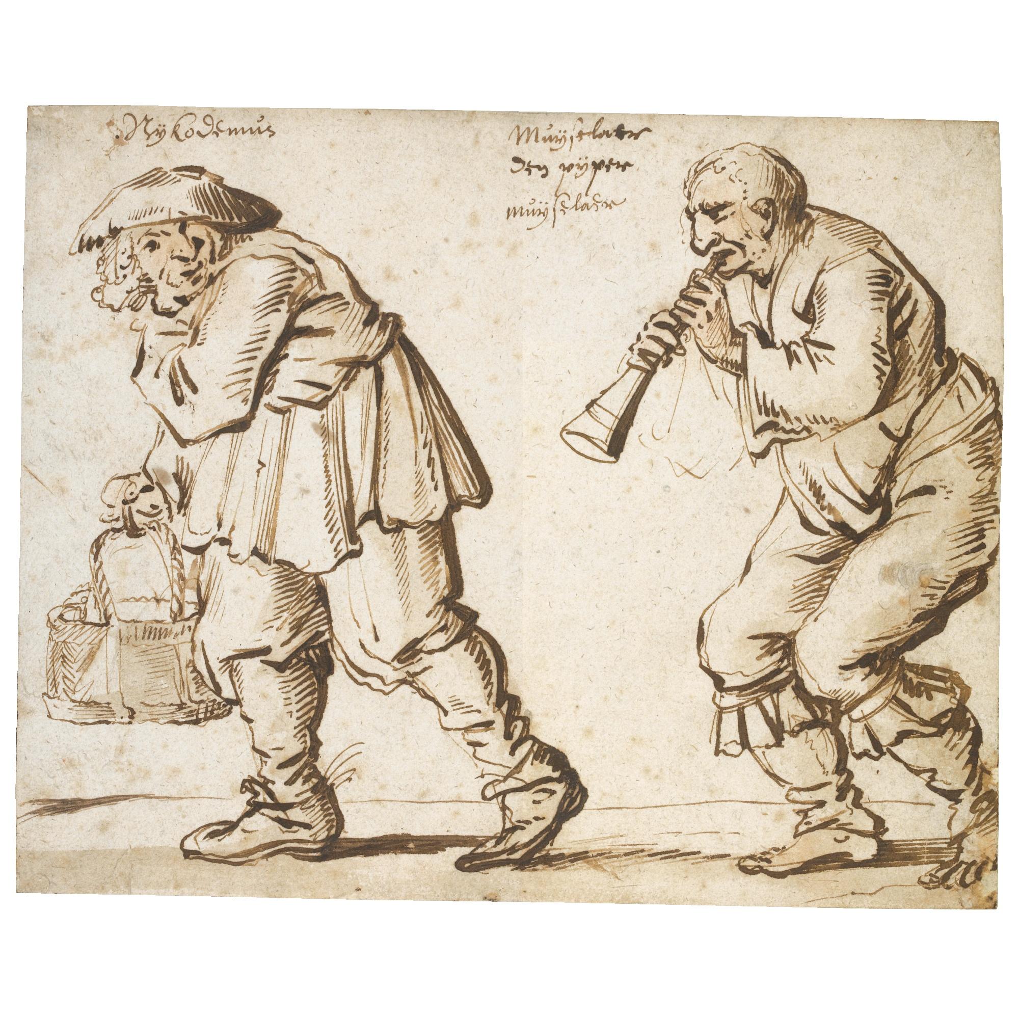 Andries Both - Two Characters From Popular Theatre: \'Nijkodemus\' And \'Muyselaer The Piper\'