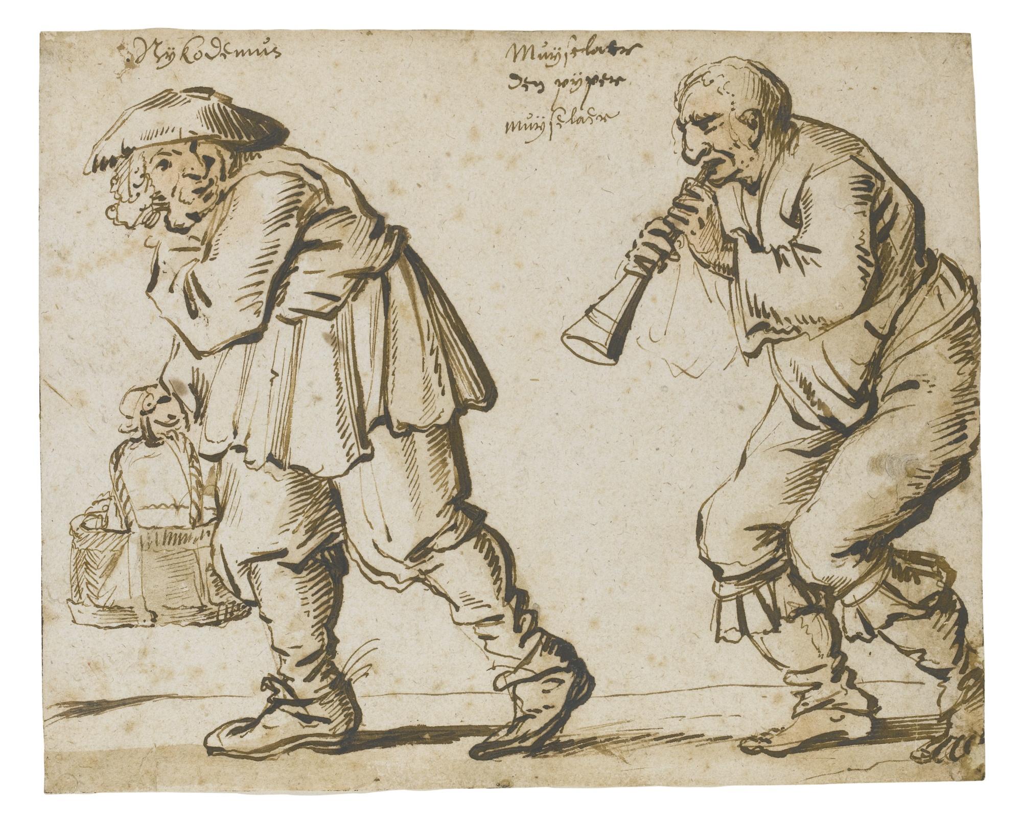 Andries Both - Two Characters From Popular Theatre: \'Nijkodemus\' And \'Muyselaer The Piper\'
