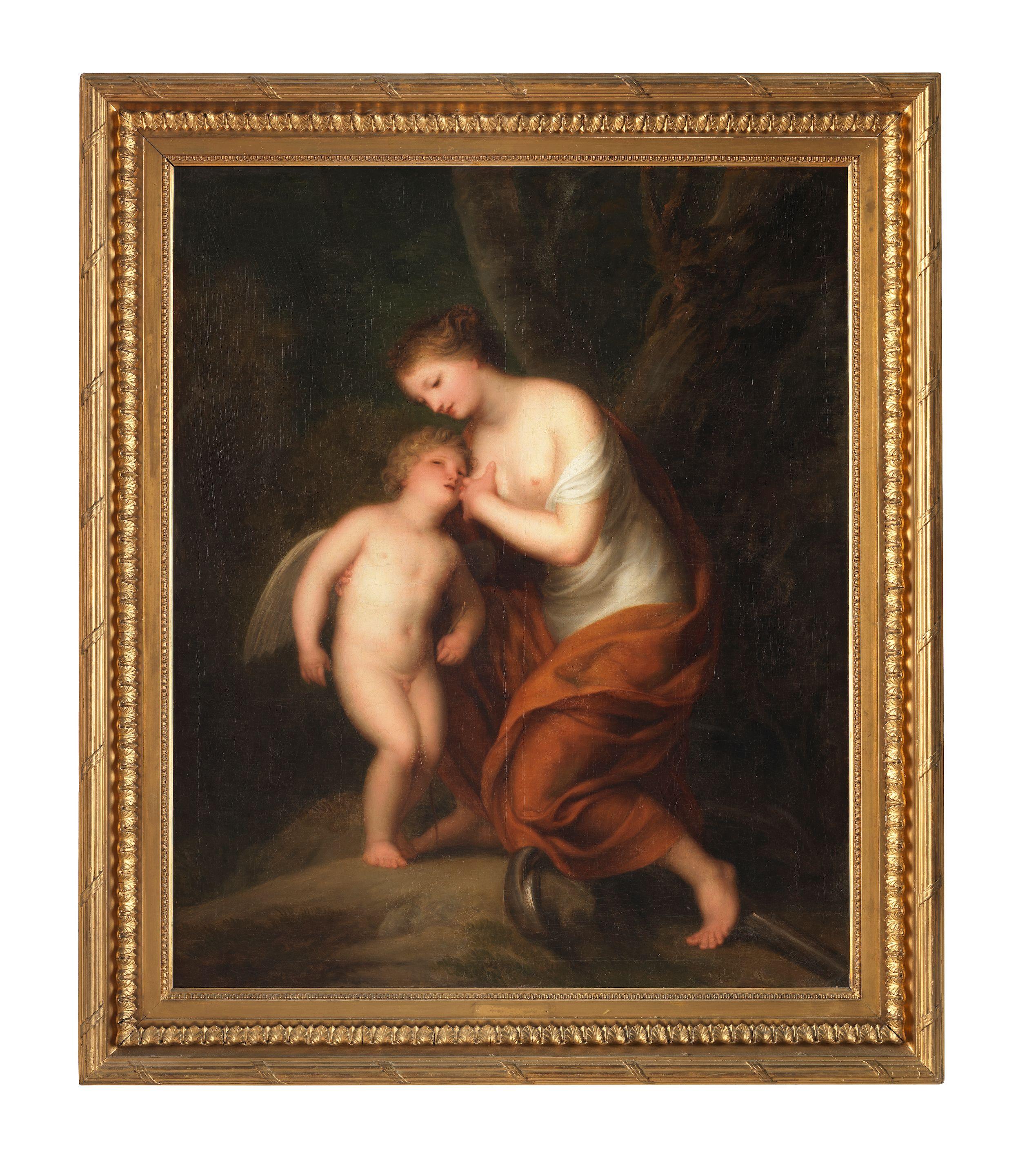 Andries Cornelis Lens - Cupid Nurtured By Hope; And Time Clipping Cupid\'S Wings (2)