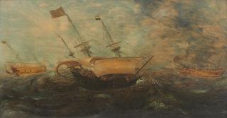 Andries van Eertvelt - Zwei Marinebilder