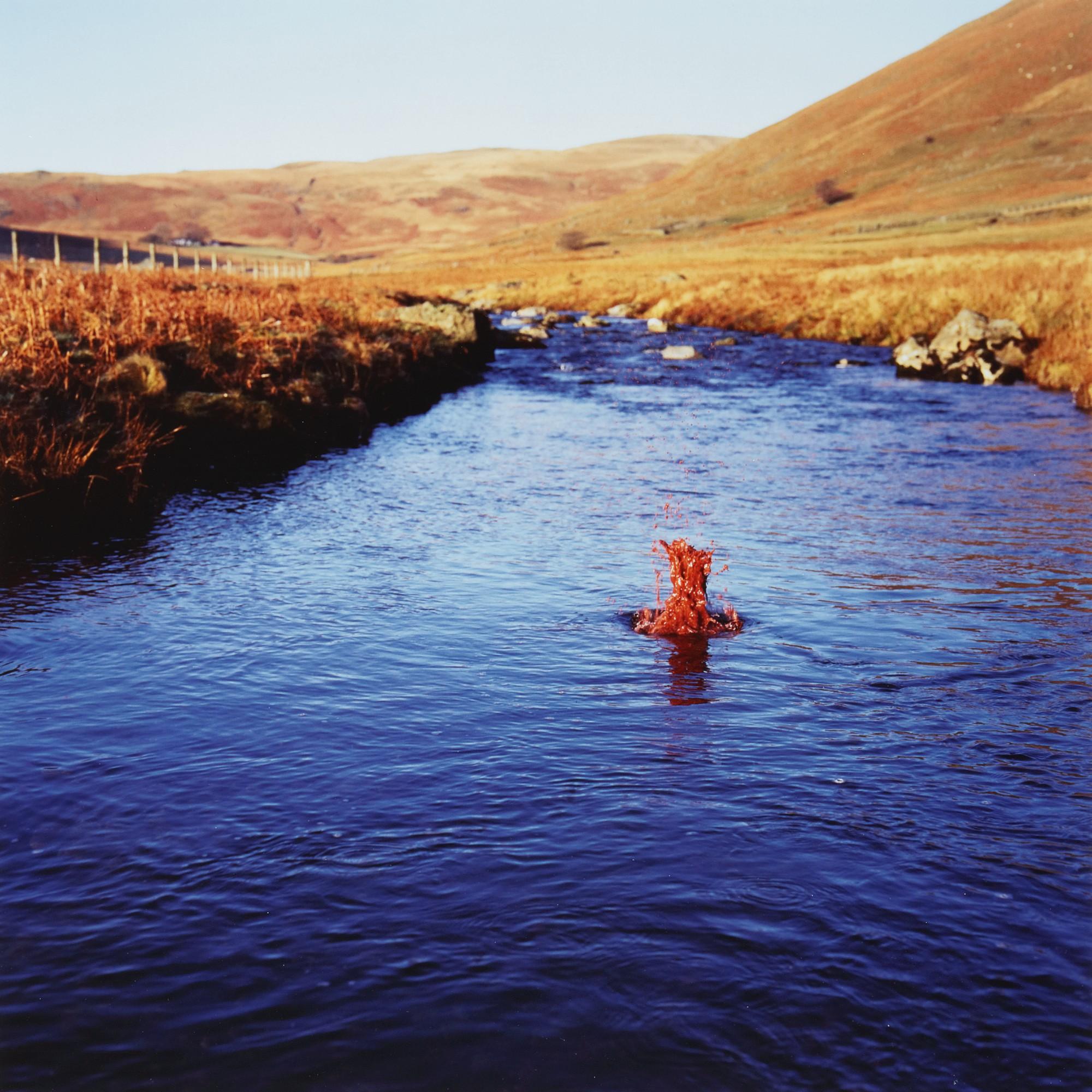 Andy Goldsworthy - Red Stone Splash, Scaur Glen, Dumfriesshire