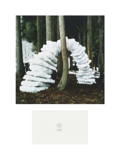 Andy Goldsworthy - Snow slab arch second attempt lasted several days melting