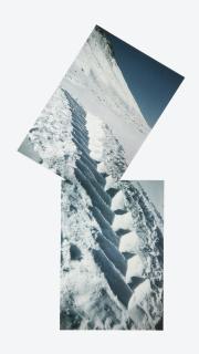 Andy Goldsworthy - Soft Snow, Hand Packed, Grise Fiord, Ellesmere Island, 1989Photographic Work In Two Parts. Two Times Two C-Prints Mounted And Framed Seperately. Signed In Pencil In The Smaller Frame. Framed.