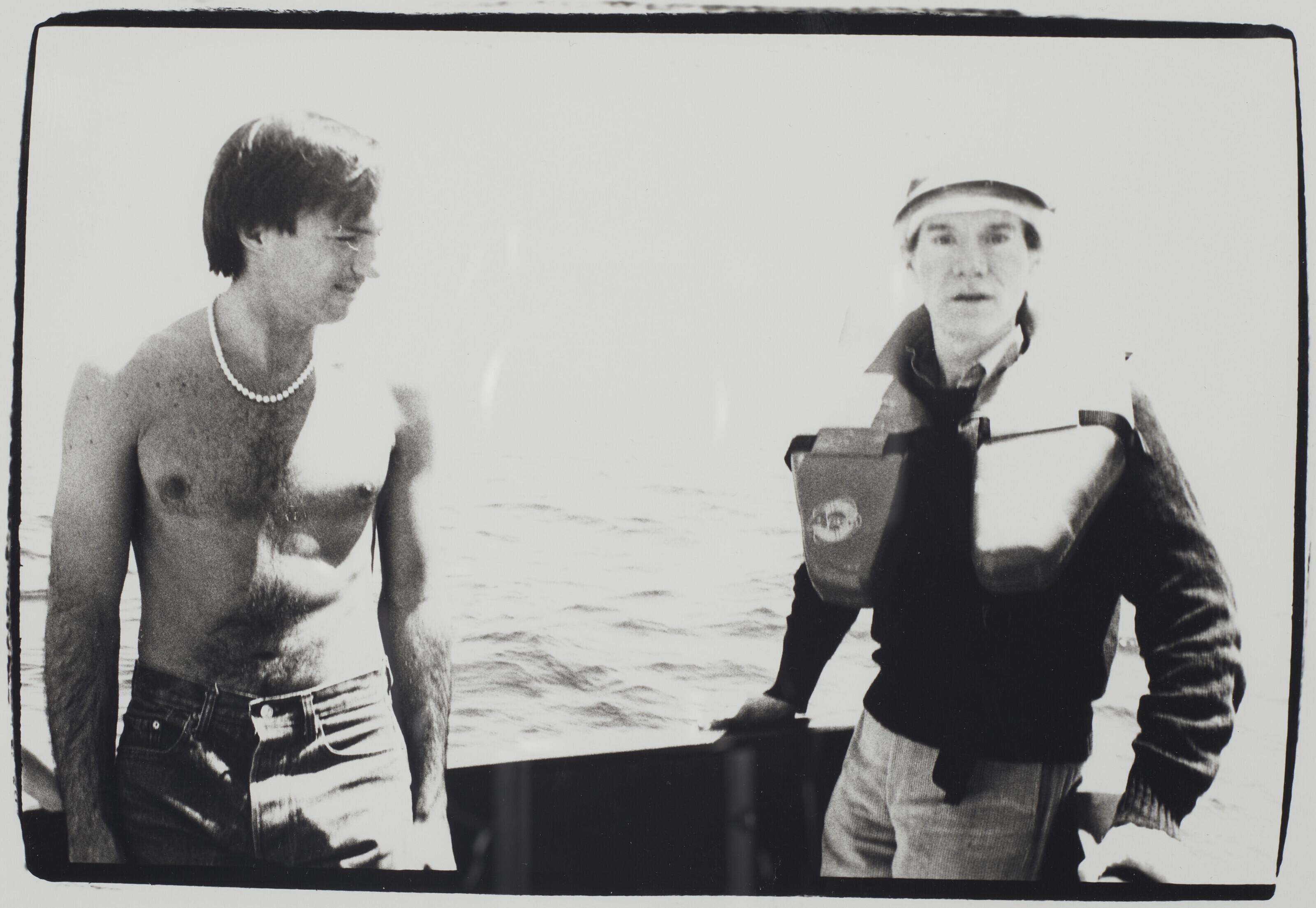 Andy Warhol - Andy Warhol and Jon Gould, Cape Cod, March 1981