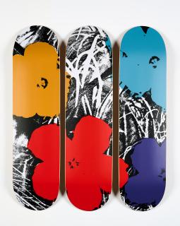 Andy Warhol - Flowers grey/red.