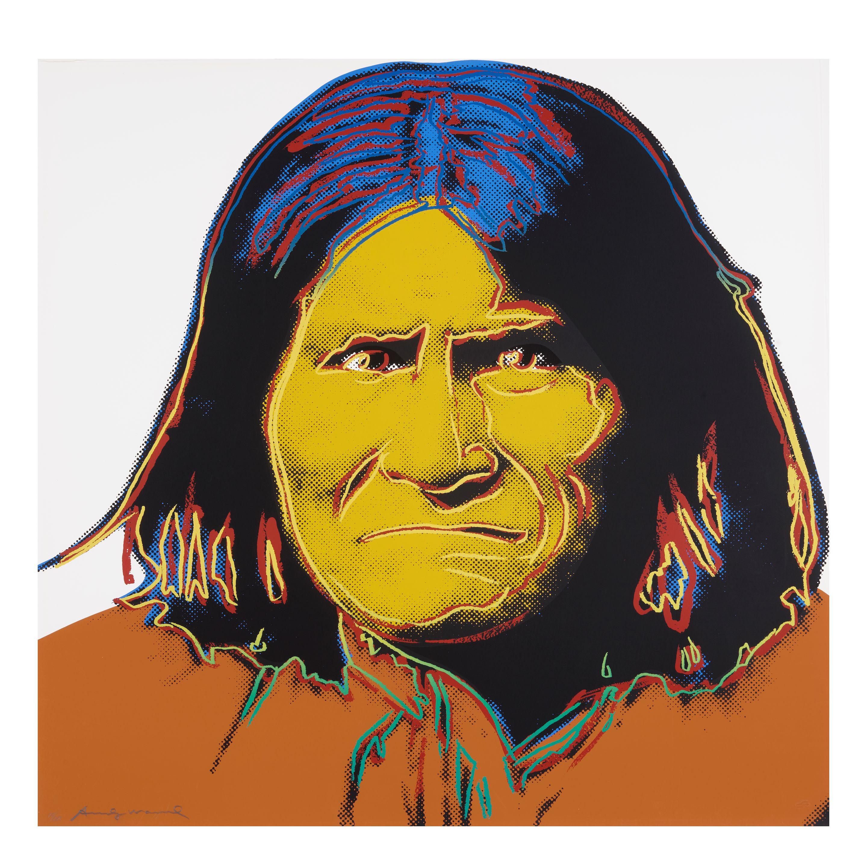 Andy Warhol - Geronimo, from Cowboys and Indians