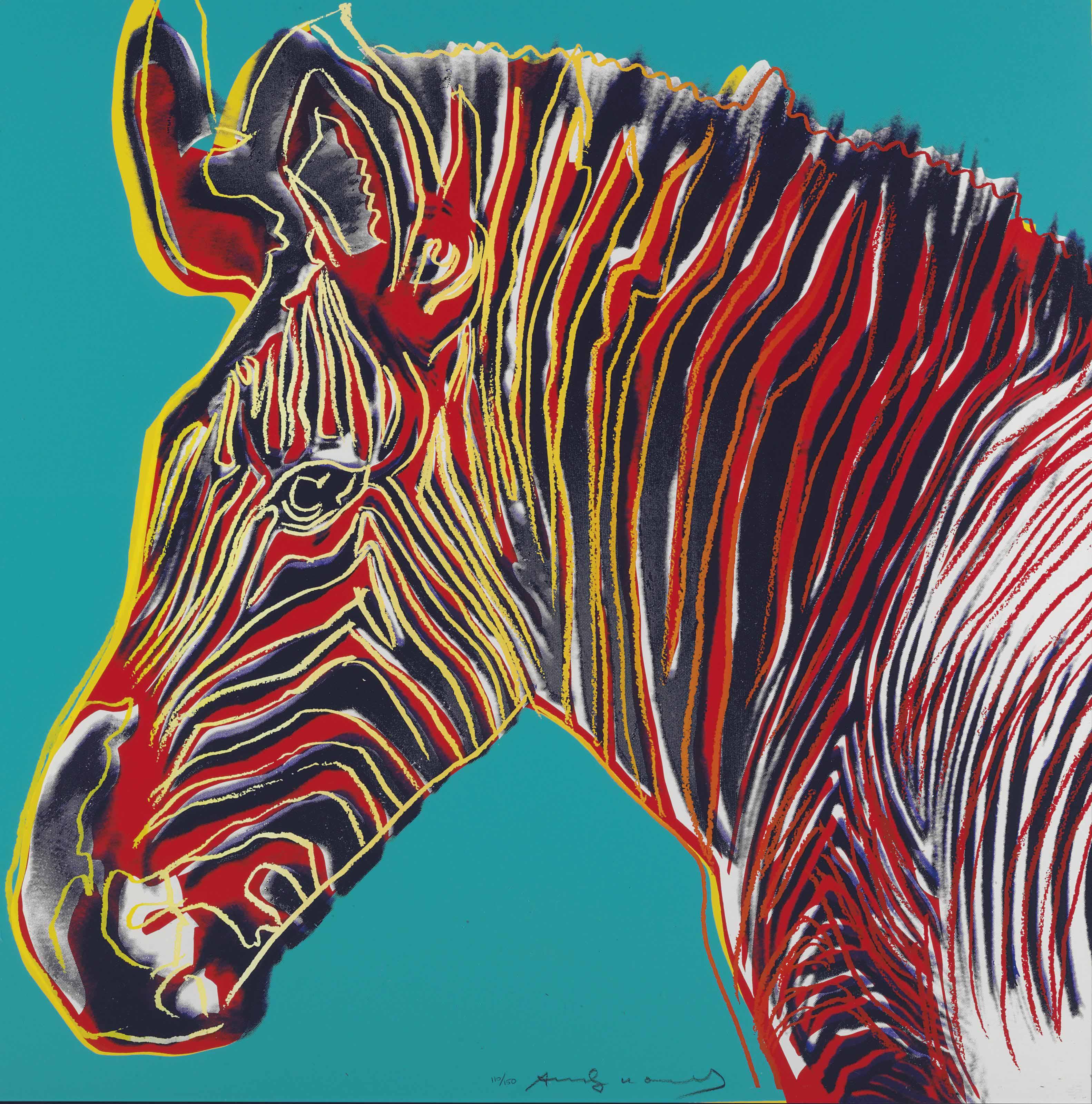 Andy Warhol - Grevy\'s Zebra, from  Endangered Species