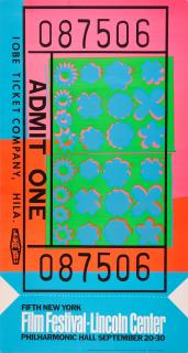 Andy Warhol - Lincoln Center Ticket.