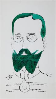 Andy Warhol - Male Head (Green Hair)