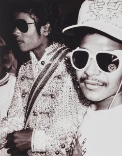 Andy Warhol - Michael Jackson and Little Angel at the Basquiat Opening, New York