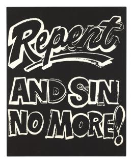 Andy Warhol - Repent and Sin No More! (Negative)