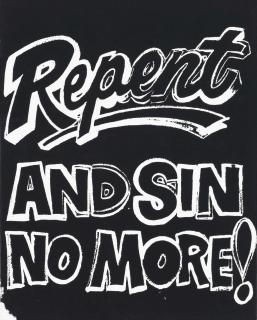 Andy Warhol - Repent and Sin No More! (Negative)