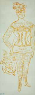 Andy Warhol - Tattooed Woman Holding A Rose (Not in F. & S.)