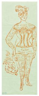 Andy Warhol - Tattooed woman holding rose