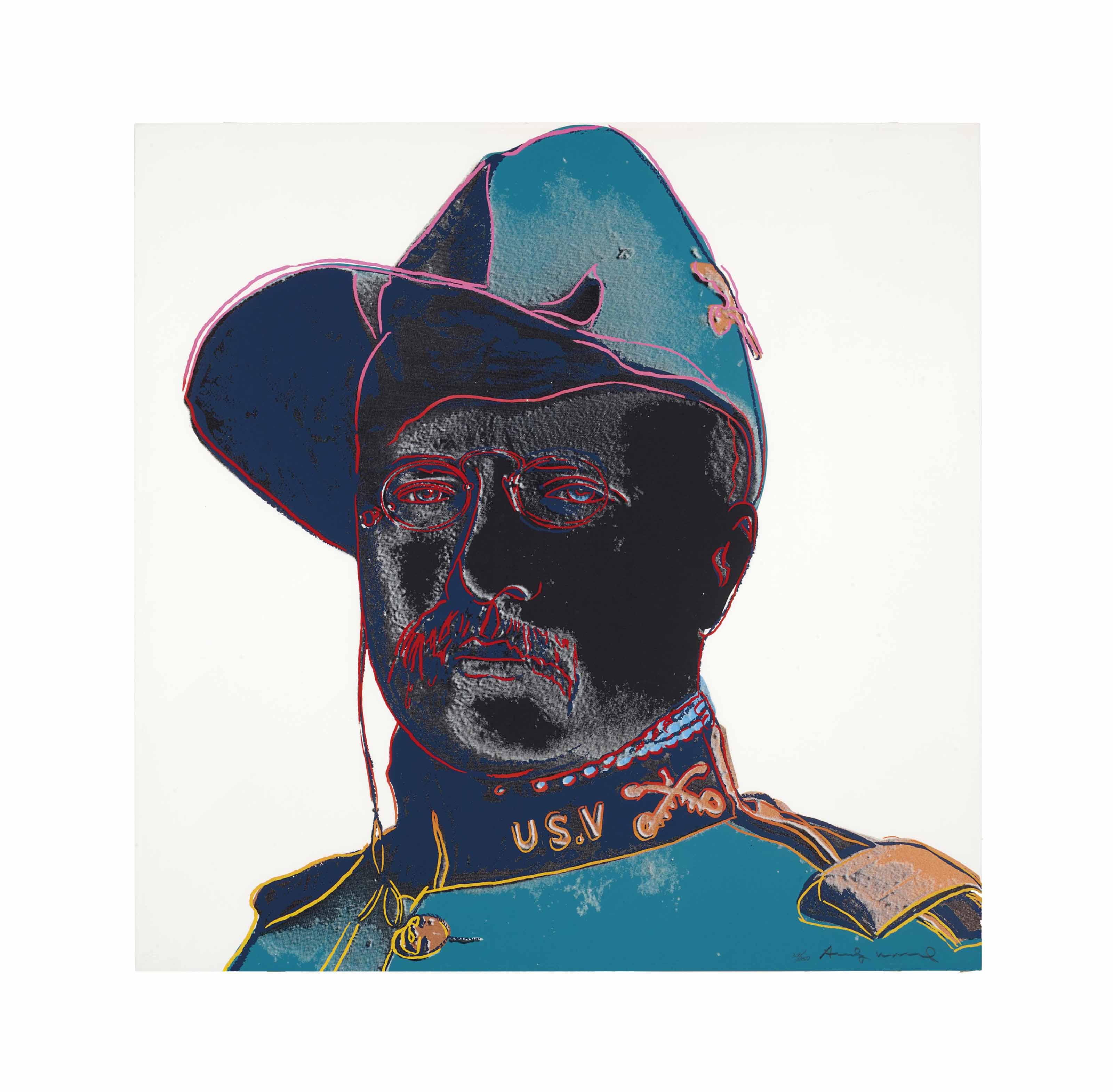Andy Warhol - Teddy Roosevelt from Cowboys and Indians