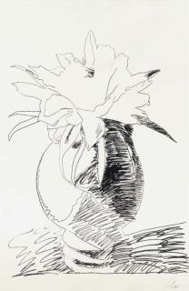 Andy Warhol - Two Plates, from Flowers (Black and White) (F & S. 100 & 104)