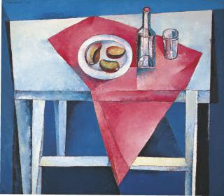 Ang Kiu Kok - Still life with red cloth