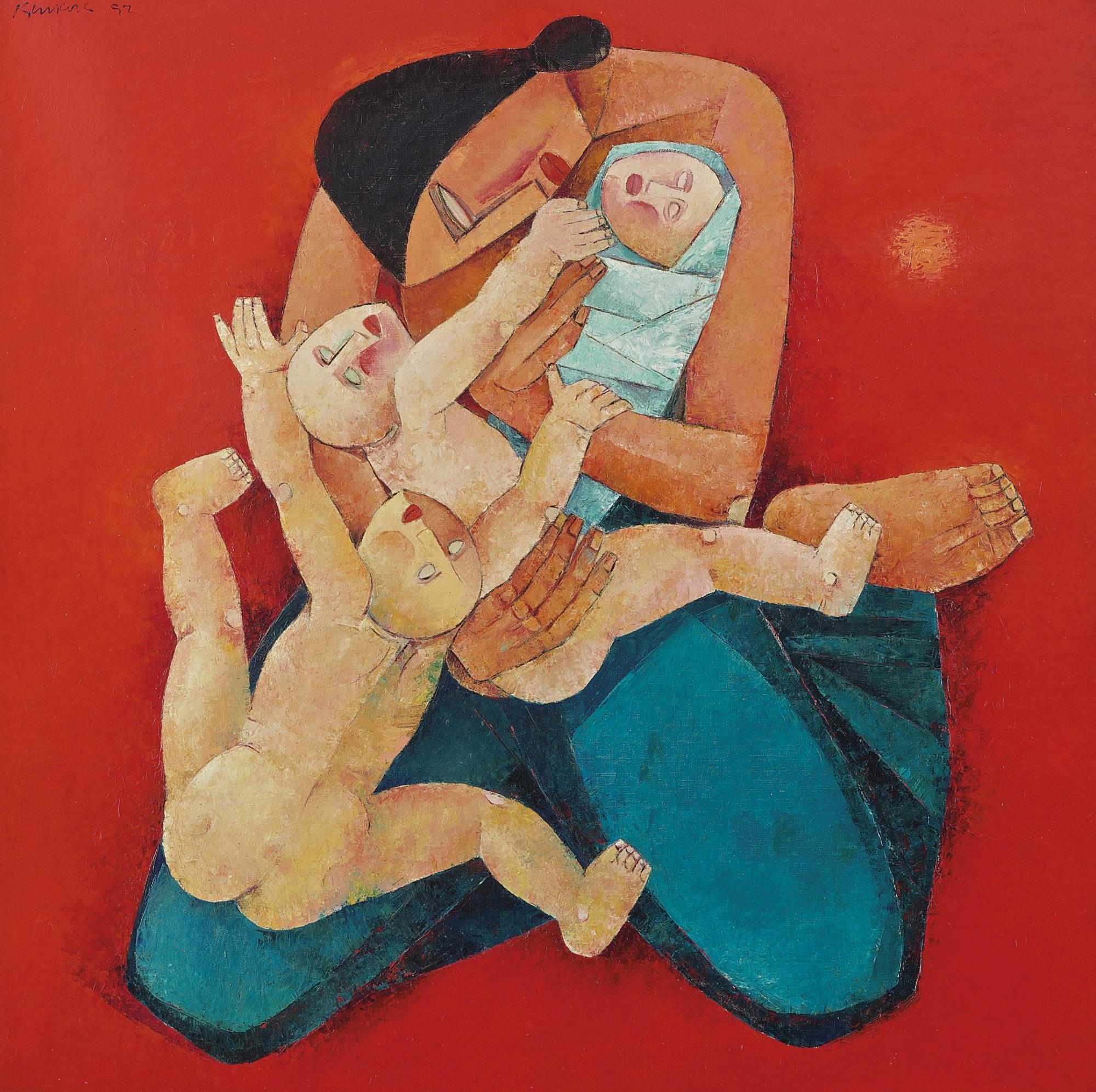 Ang Kiukok - Mother And Children