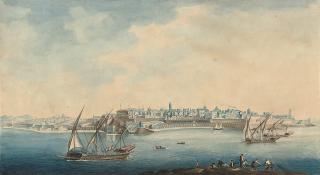 Ange-Joseph-Antoine Roux - Vue de la ville Valette prise du Palais Bighi