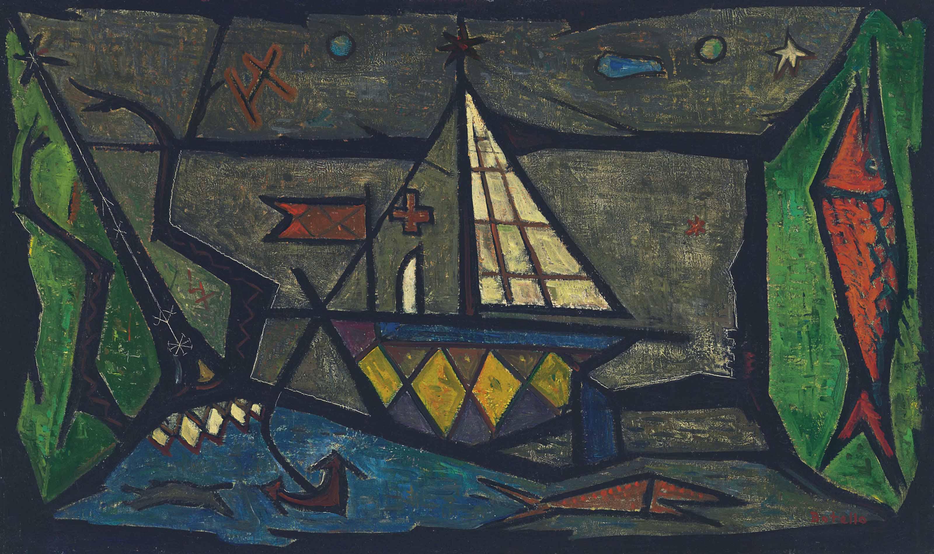 Ángel Botello - Boat and Fish