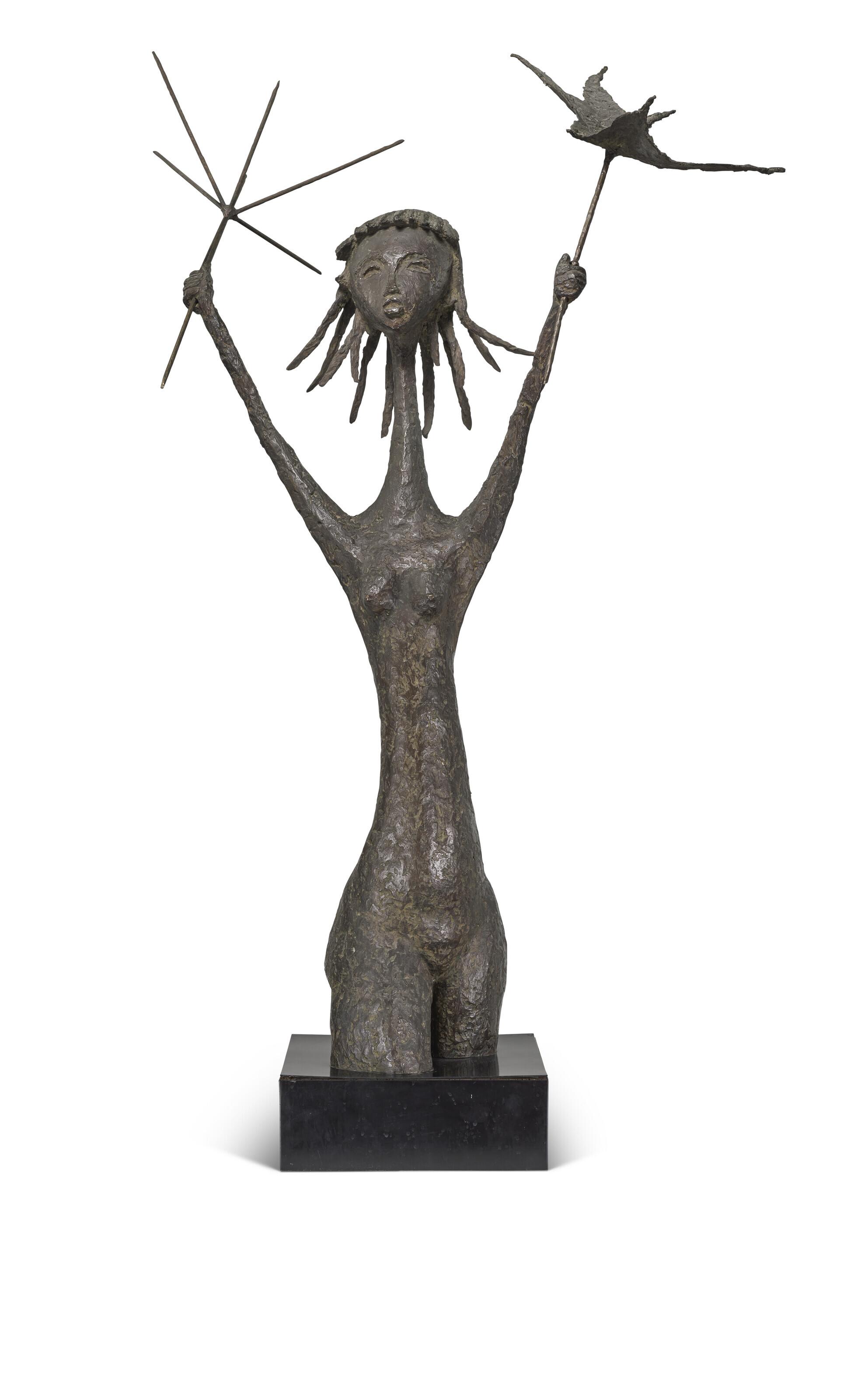 Ángel Botello - Girl with Umbrellas