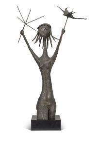 Ángel Botello - Girl with Umbrellas