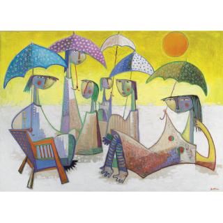 Ángel Botello - Girls With Umbrellas