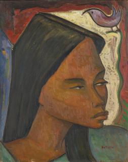 Ángel Botello - Mujer Con Pájaro