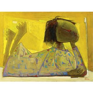 Ángel Botello - Reclining Girl