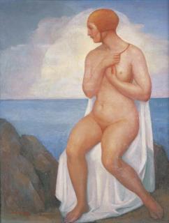 Angel Zárraga - Bañista en el peñón blanco