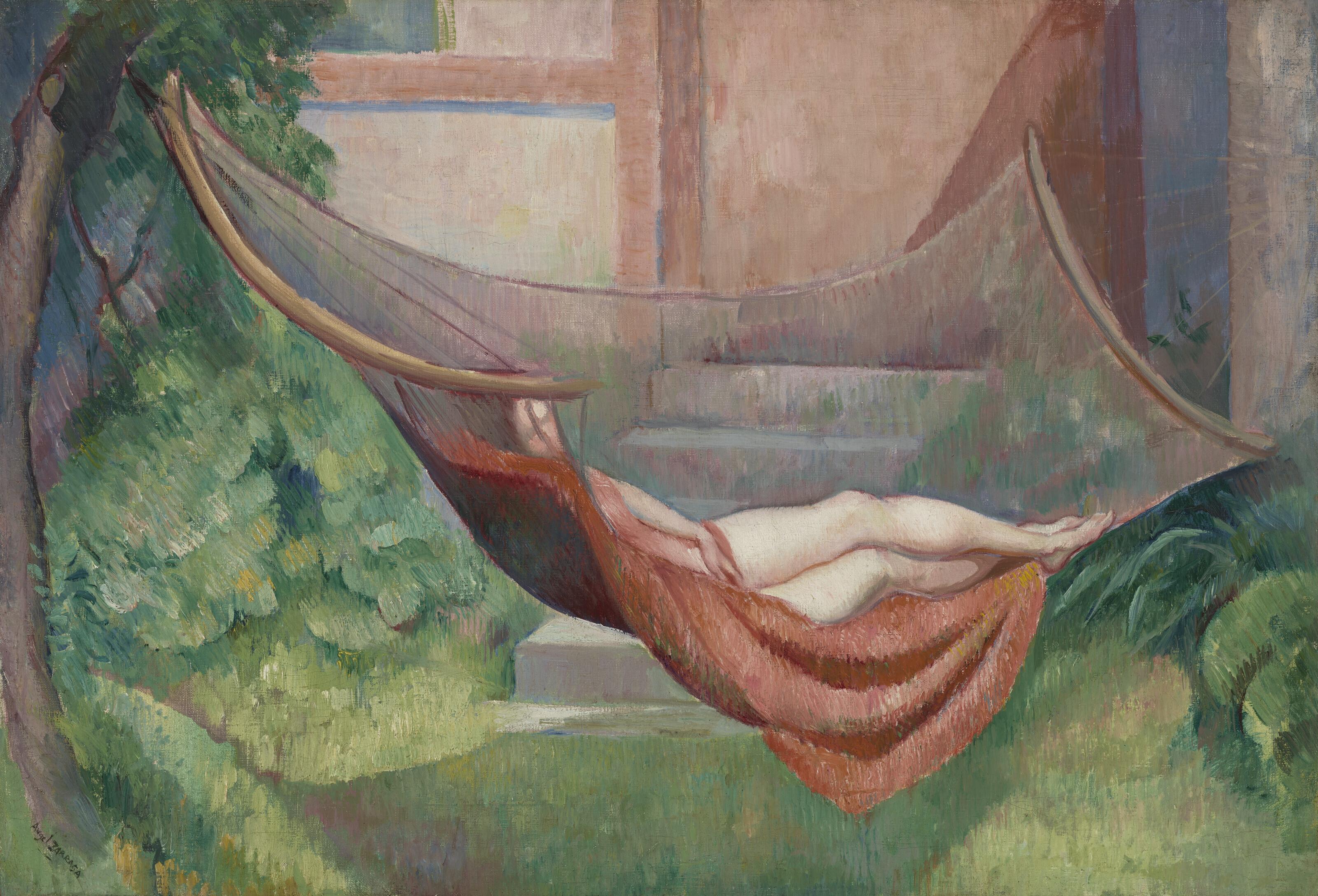 Ángel Zárraga - Mujer en la hamaca