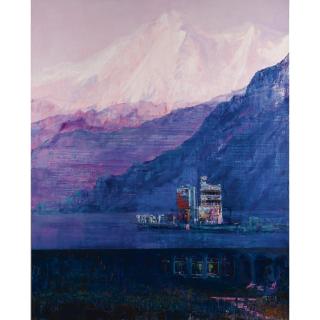 Angela Dufresne - The Phillip Johnson New Canaan House With The Floating Museum And Conservatory Addition C. 2046