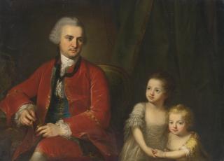 Angelica Kauffman R.A. - Portrait Of John Apthorp (1730-1772) Of Boston And His Daughters