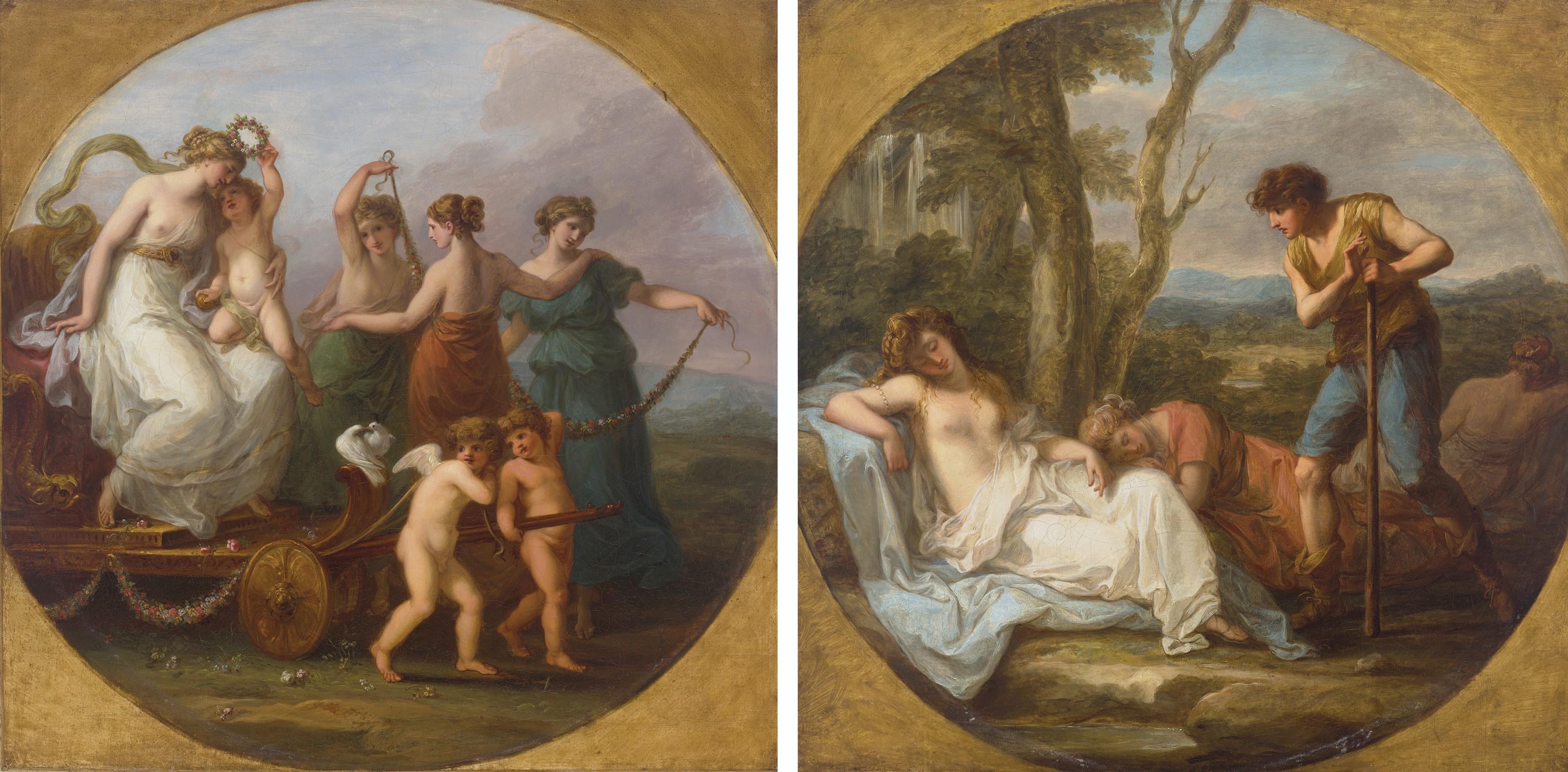 Angelica Kauffman, R.A. - The Triumph of Venus with the Three Graces; and Cimon and Iphigenia