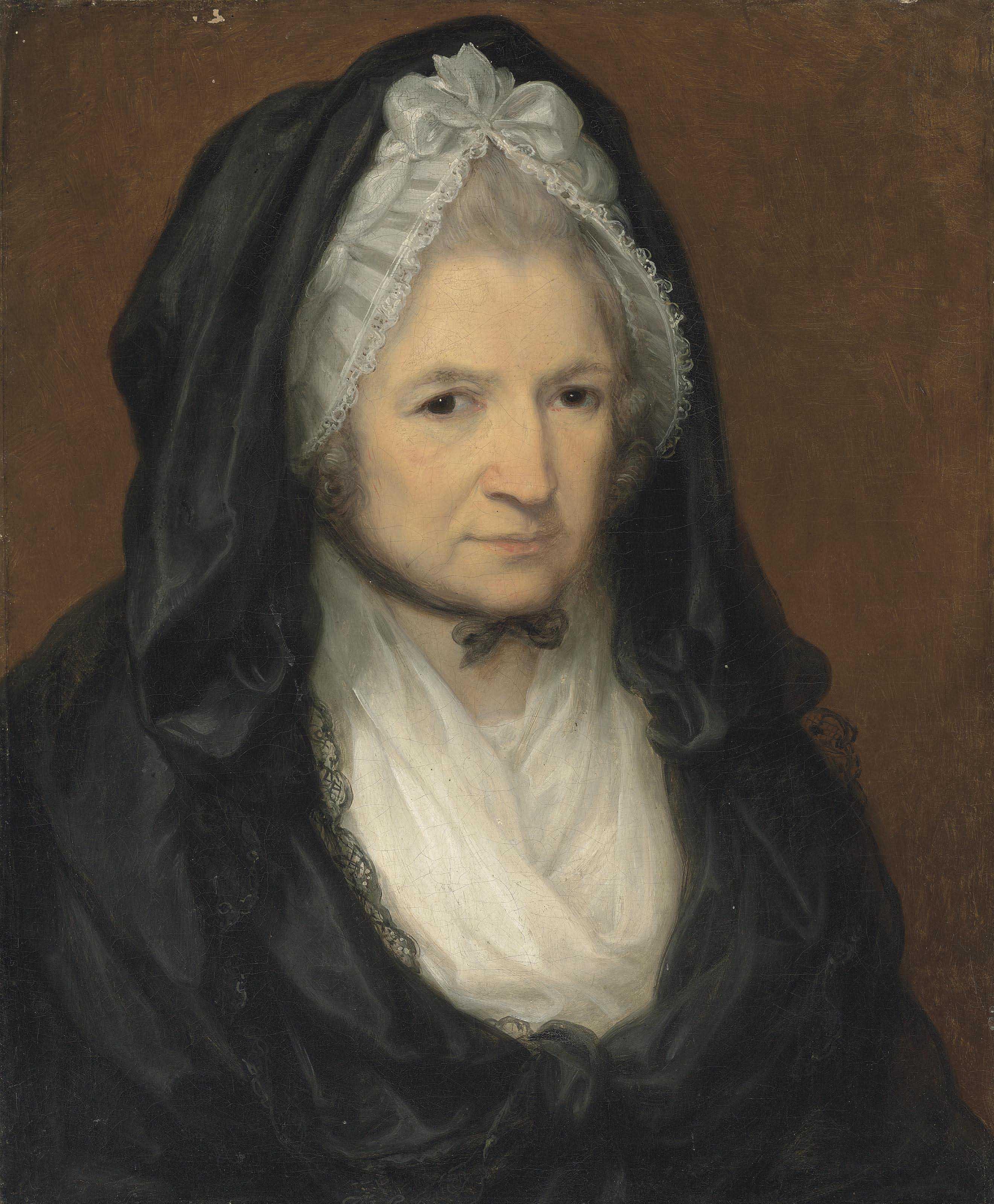 Angelica Kauffman - Portrait of a lady, bust-length, dressed in black