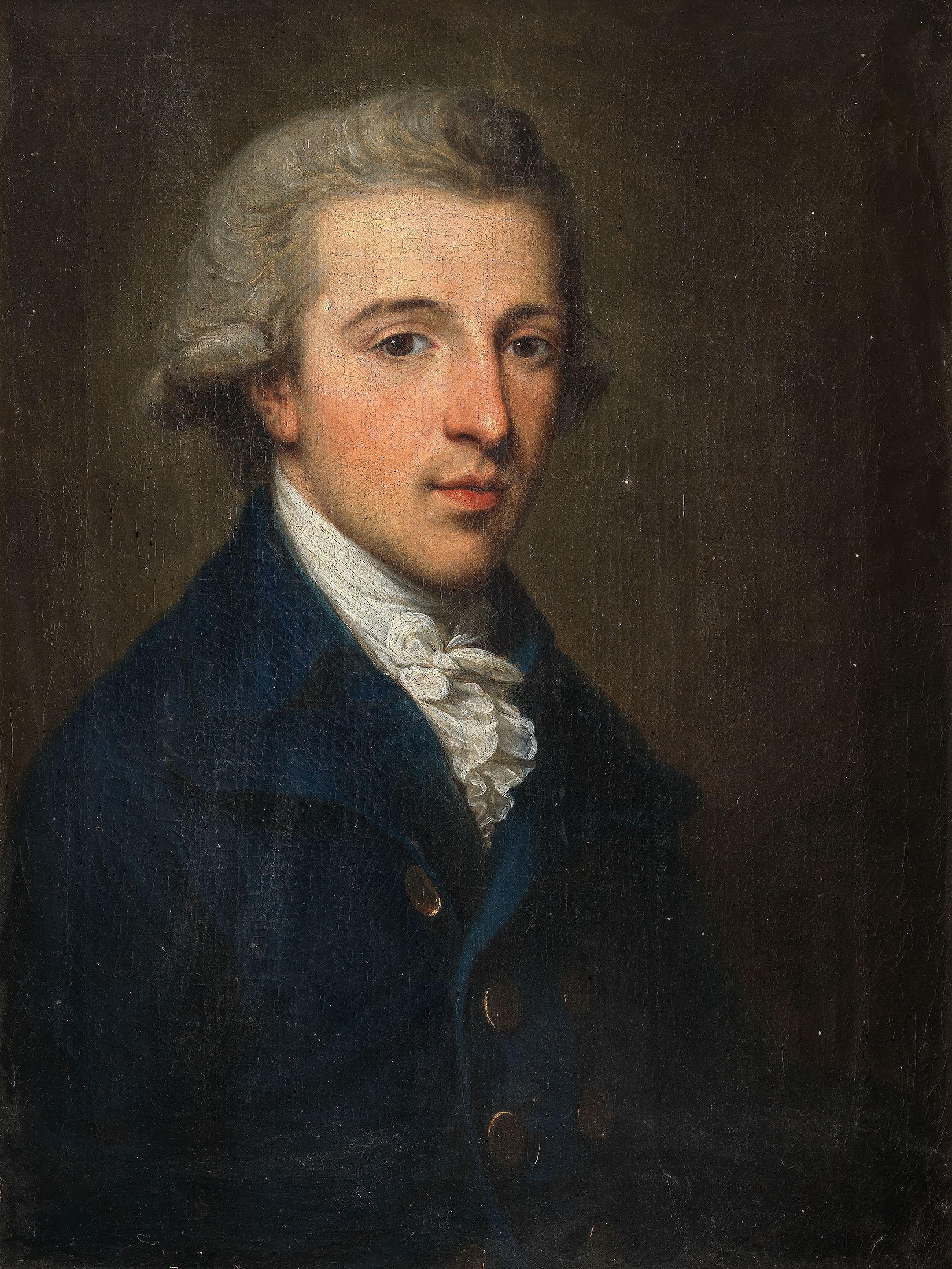 Angelica Kauffman - Portrait Of Sir James Graham, Bust-Length, In A Blue Coat