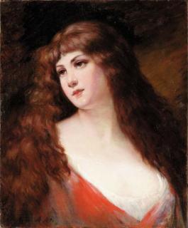 Angelo Asti - An auburn haired beauty