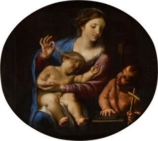 Angelo Caroselli - Madonna and Child with the Infant Saint John the Baptist