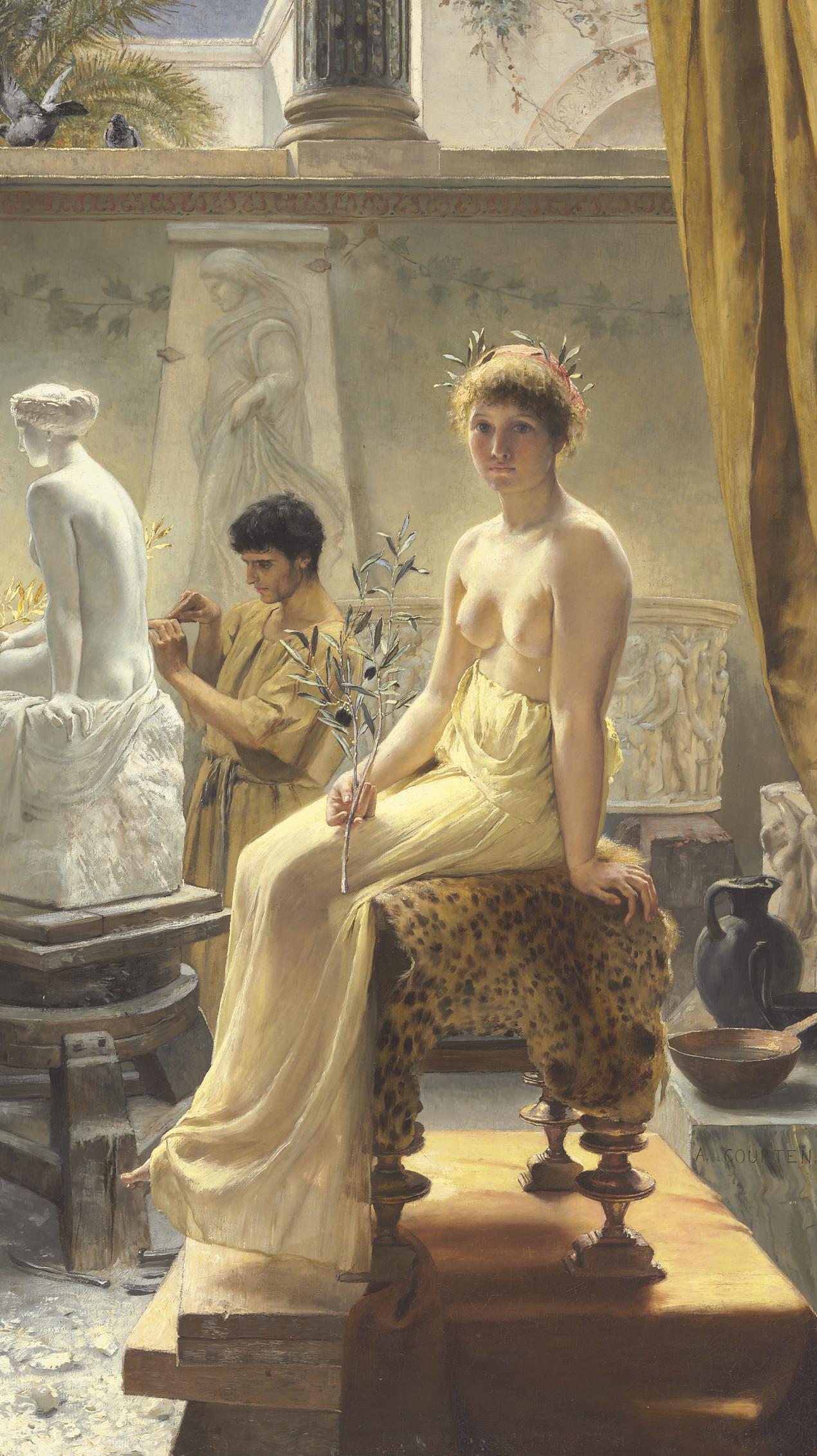 Angelo Comte De Courten - The Sculptor\'s Model