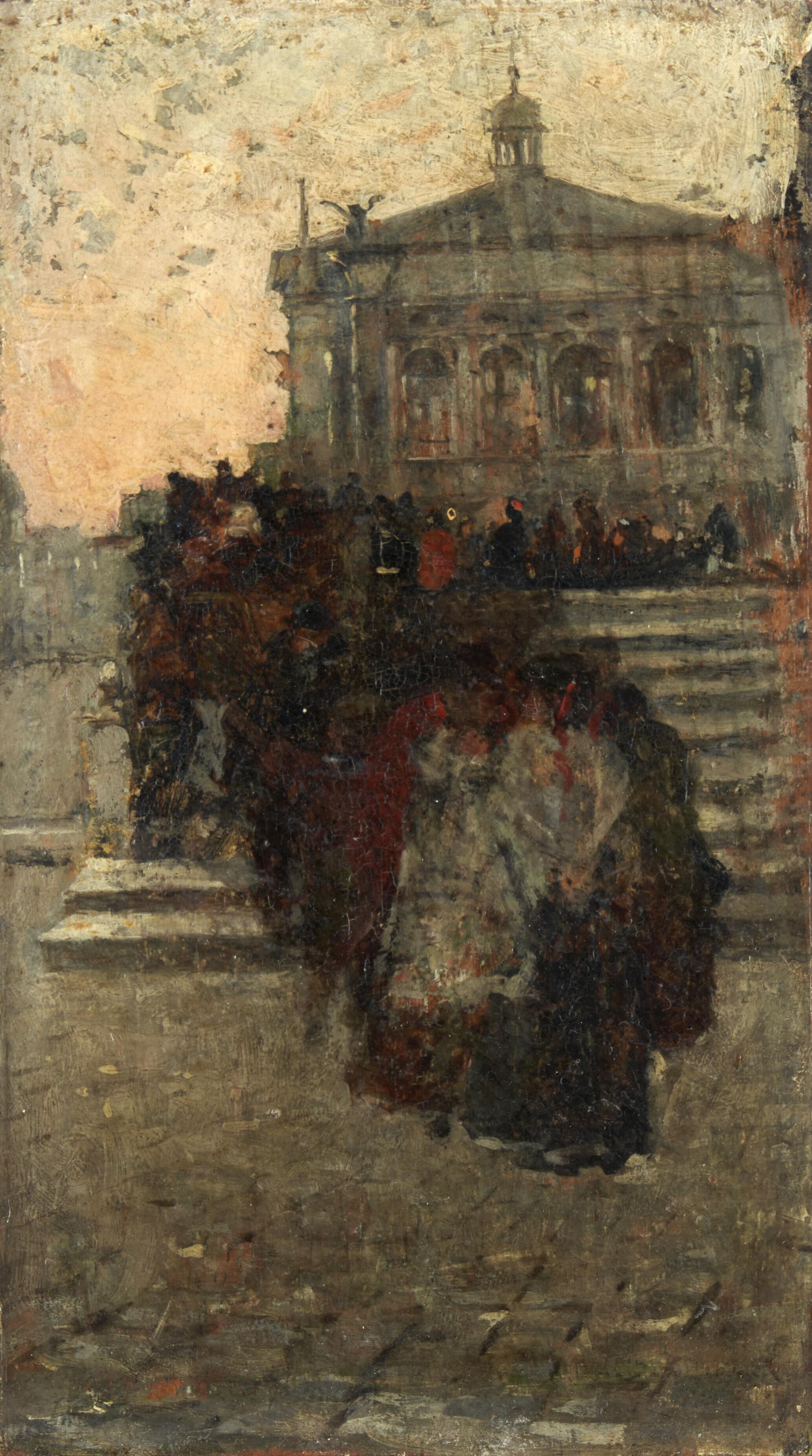 Angelo Dall\'Oca Bianca - Processione dal Ponte della Paglia, Venezia