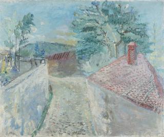 Angelo Del Bon - Vietta, muretto e alberi